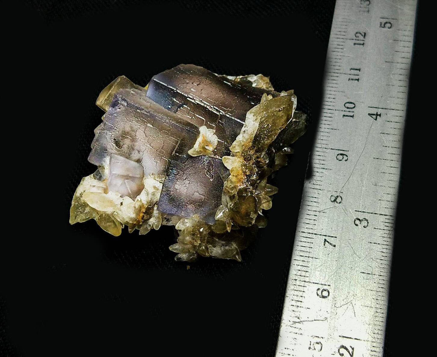 ARSAA GEMS AND MINERALSNatural fine quality aesthetic specimen of Fluorite with dogtooth calcite - Premium  from ARSAA GEMS AND MINERALS - Just $25.00! Shop now at ARSAA GEMS AND MINERALS