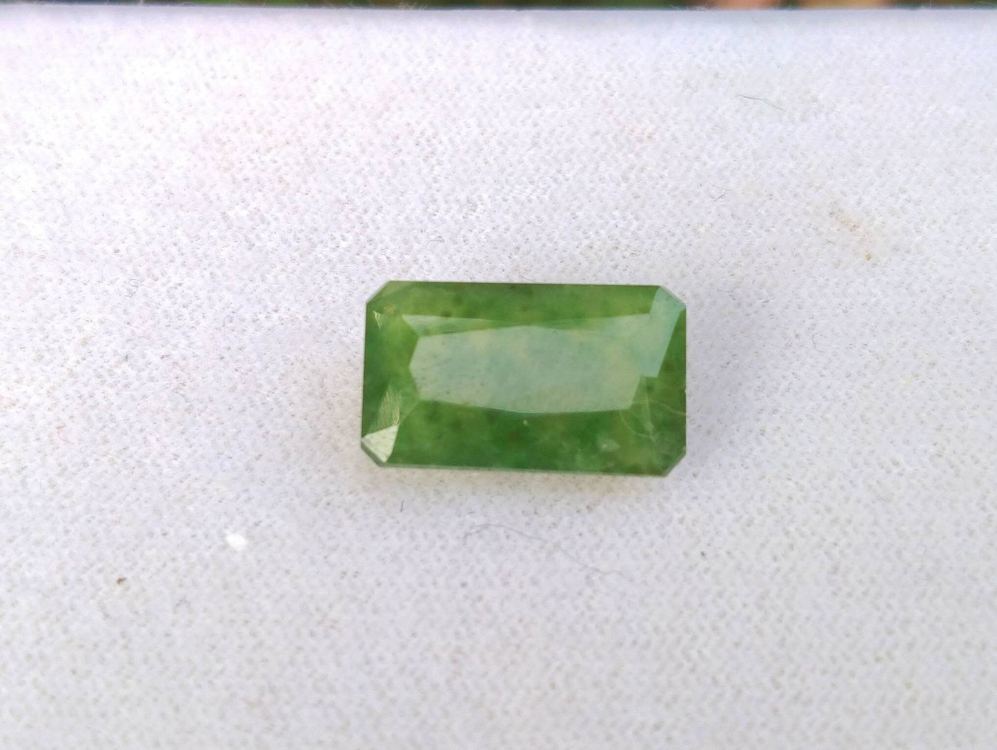 ARSAA GEMS AND MINERALSNatural fine quality beautiful 9 carats radiant cut shape faceted green hydrograssular garnet gem - Premium  from ARSAA GEMS AND MINERALS - Just $18.00! Shop now at ARSAA GEMS AND MINERALS