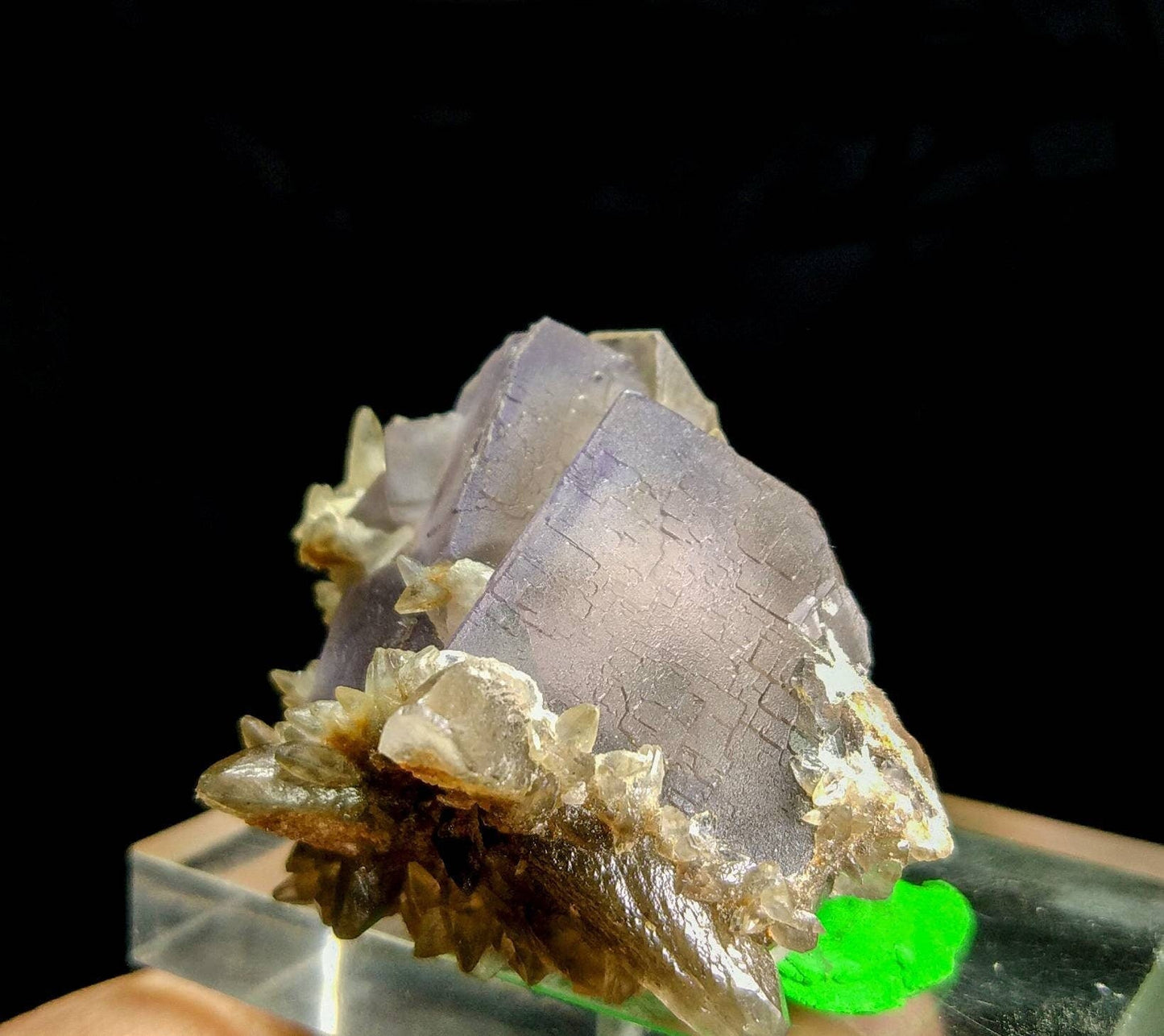 ARSAA GEMS AND MINERALSNatural fine quality aesthetic specimen of Fluorite with dogtooth calcite - Premium  from ARSAA GEMS AND MINERALS - Just $25.00! Shop now at ARSAA GEMS AND MINERALS