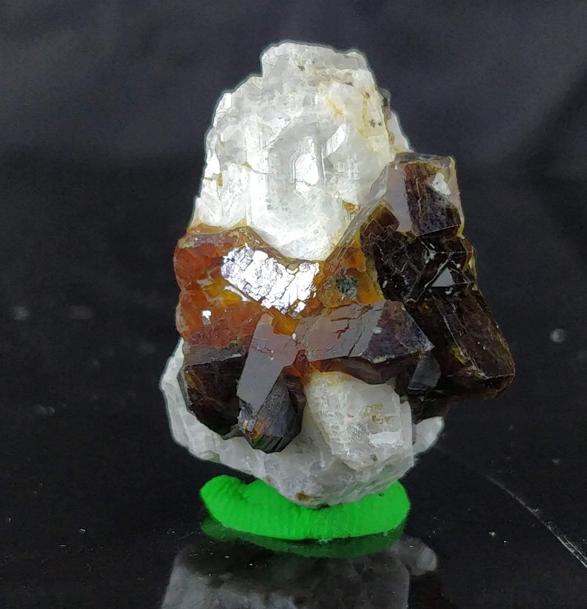 ARSAA GEMS AND MINERALSNatural good quality beautiful 14.1 grams andradite garnet crystal on matrix on feldspar - Premium  from ARSAA GEMS AND MINERALS - Just $20.00! Shop now at ARSAA GEMS AND MINERALS