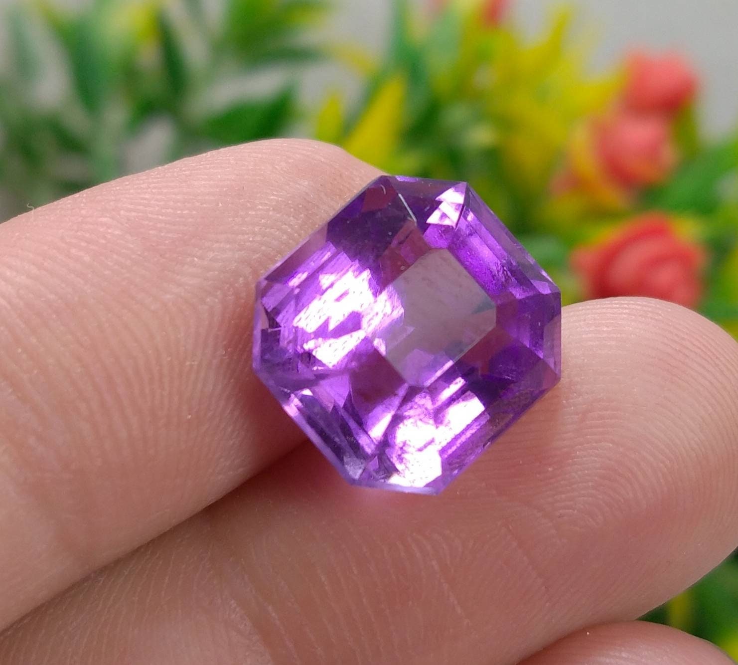 ARSAA GEMS AND MINERALSNatural top quality beautiful 12 carats eyeclartiy clean faceted asscher shape amethyst gem - Premium  from ARSAA GEMS AND MINERALS - Just $24.00! Shop now at ARSAA GEMS AND MINERALS