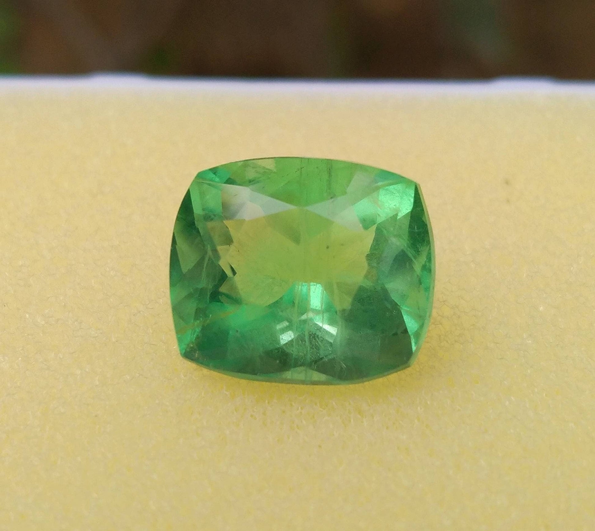 ARSAA GEMS AND MINERALSNatural fine quality beautiful 14 carats VV clarity faceted radiant shape green fluorite gem - Premium  from ARSAA GEMS AND MINERALS - Just $29.00! Shop now at ARSAA GEMS AND MINERALS