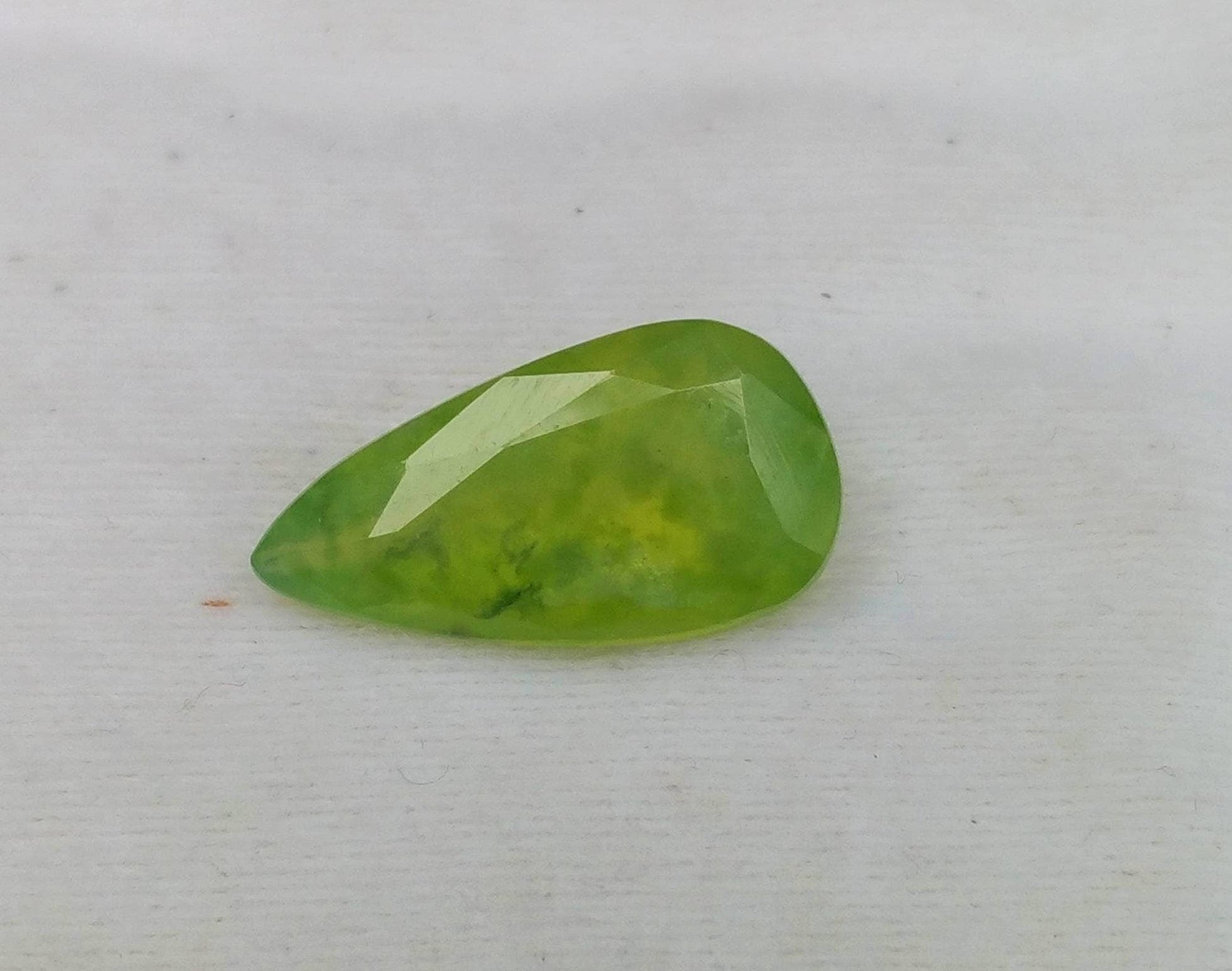 ARSAA GEMS AND MINERALSNatural fine quality beautiful 6.5 carats pear shape green hydrograssular garnet gem - Premium  from ARSAA GEMS AND MINERALS - Just $13.00! Shop now at ARSAA GEMS AND MINERALS