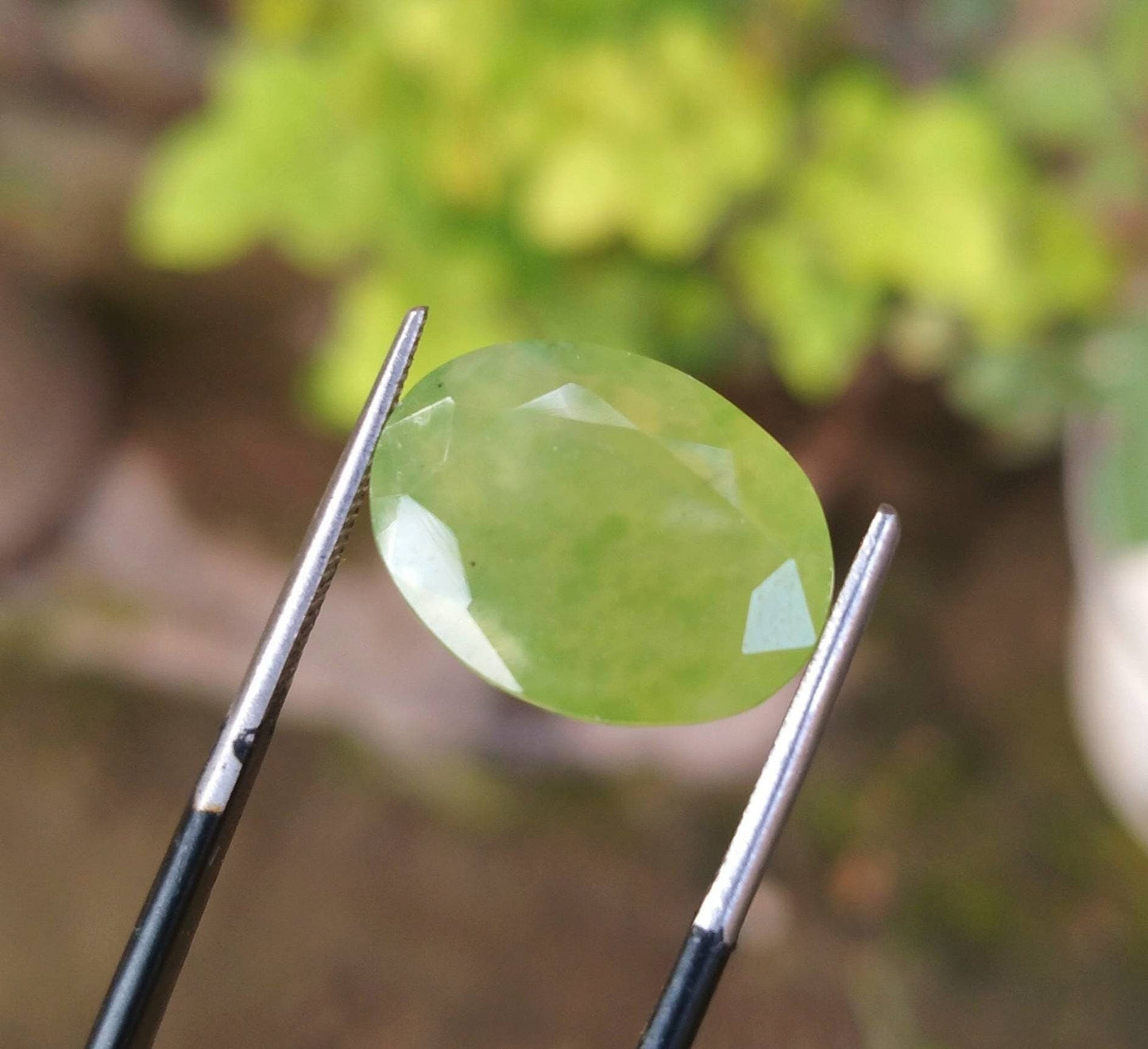 ARSAA GEMS AND MINERALSNatural fine quality beautiful 9.5 carats oval cut shape faceted green hydrograssular garnet gem - Premium  from ARSAA GEMS AND MINERALS - Just $19.00! Shop now at ARSAA GEMS AND MINERALS