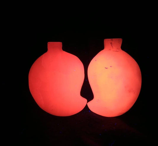 ARSAA GEMS AND MINERALSNatural fine quality beautiful UV reactive pair of polished mango shape pink calcite healing stone - Premium  from ARSAA GEMS AND MINERALS - Just $20.00! Shop now at ARSAA GEMS AND MINERALS