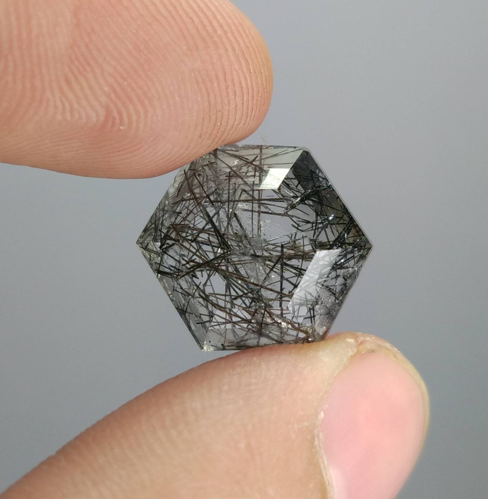 ARSAA GEMS AND MINERALSNatural fine quality beautiful 39 carats rose cut Faceted hexagonal shapes small jewelry set of black Tourmaline included quartz Cabochons - Premium  from ARSAA GEMS AND MINERALS - Just $21.00! Shop now at ARSAA GEMS AND MINERALS