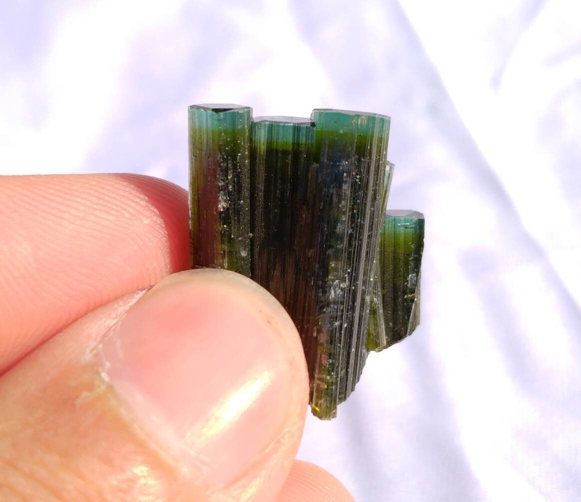 ARSAA GEMS AND MINERALSNatural top quality beautiful 6.8 grams Green caps tourmaline cluster - Premium  from ARSAA GEMS AND MINERALS - Just $60.00! Shop now at ARSAA GEMS AND MINERALS