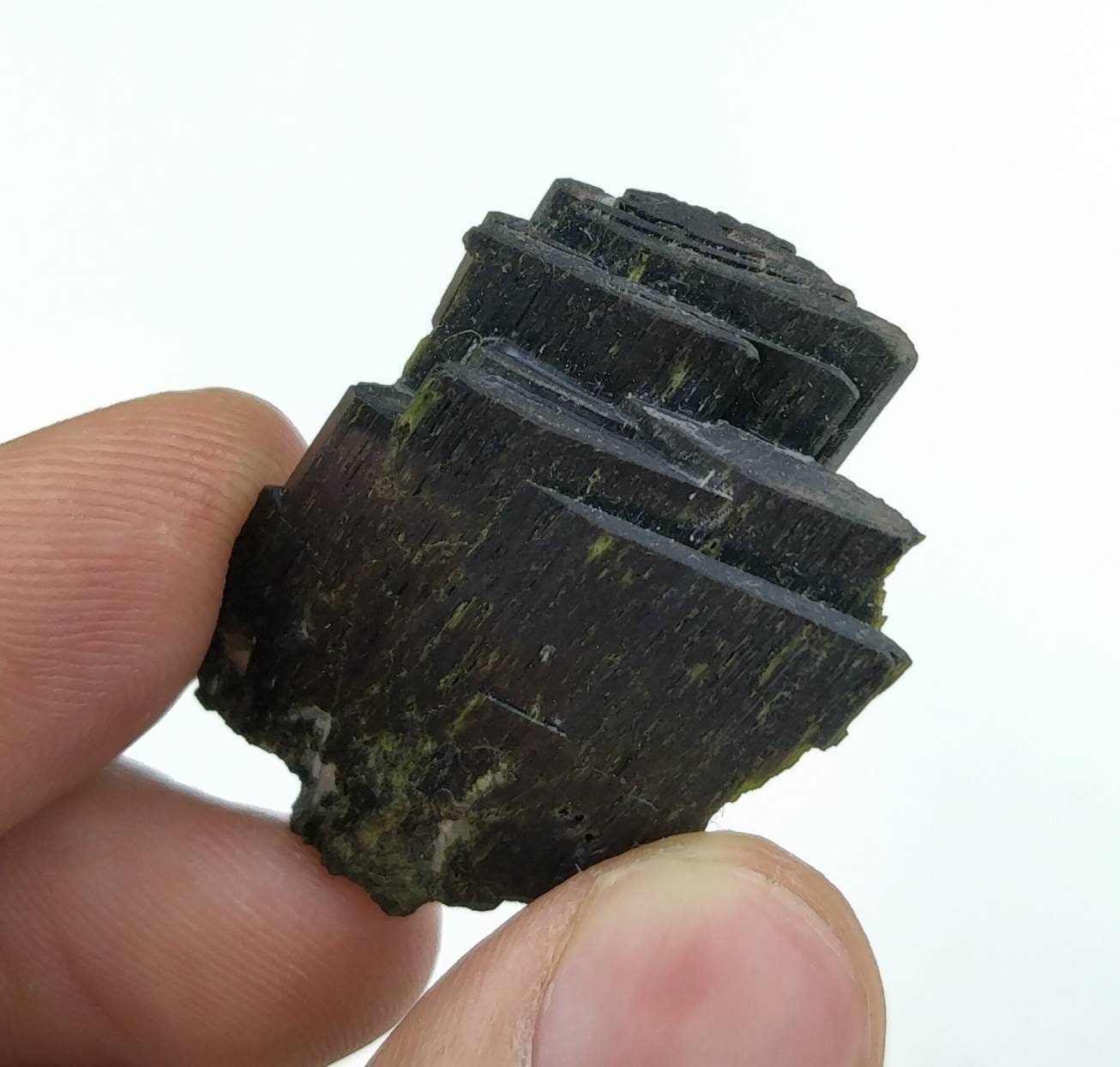 ARSAA GEMS AND MINERALSNatural aesthetic step formation terminated aegirine crystal from Pakistan, weight: 11 grams - Premium  from ARSAA GEMS AND MINERALS - Just $40.00! Shop now at ARSAA GEMS AND MINERALS