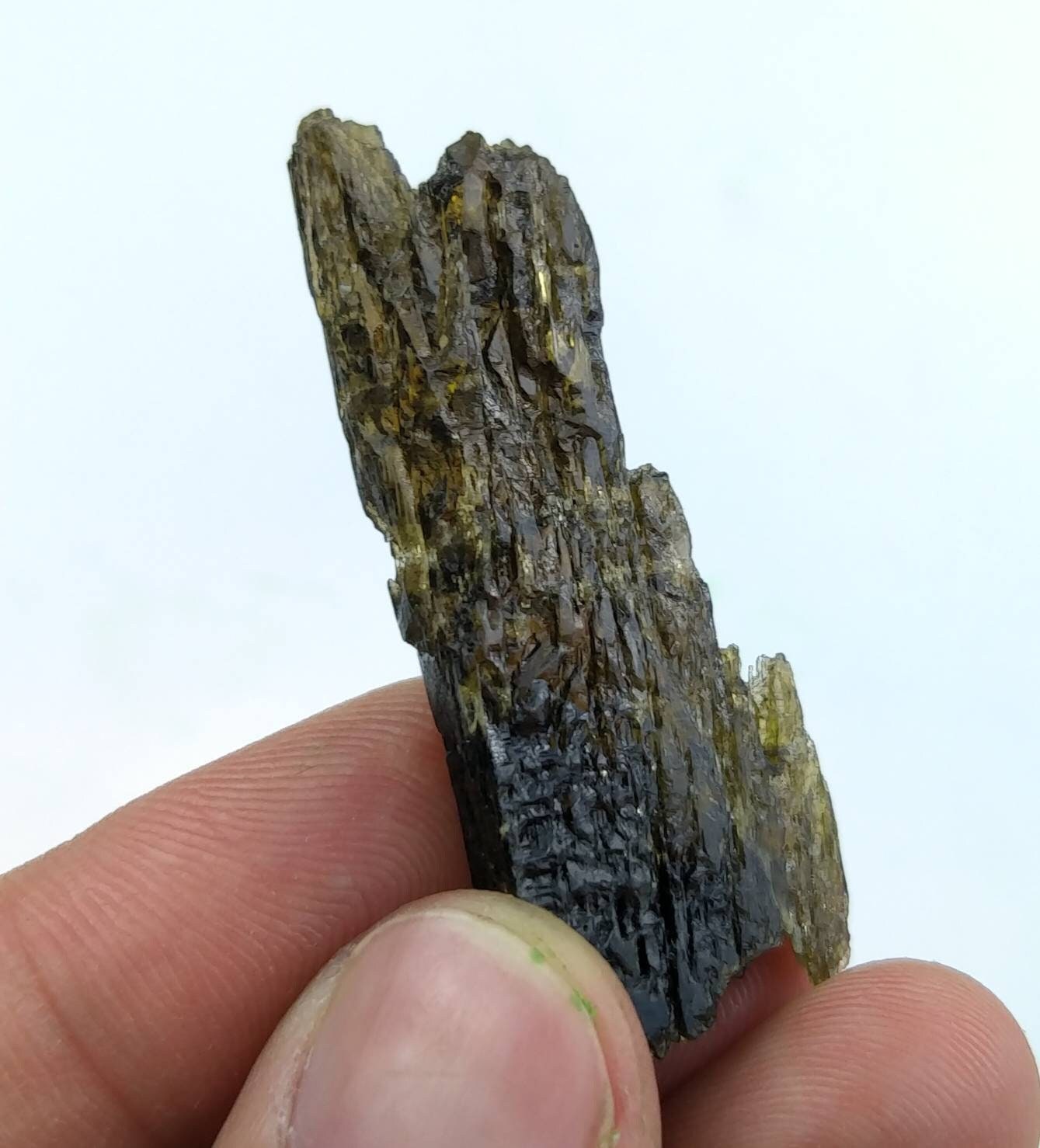 ARSAA GEMS AND MINERALSNatural fine quality beautiful 11.9 gram terminated etched green dichroic epidote crystal with wonderful structure - Premium  from ARSAA GEMS AND MINERALS - Just $40.00! Shop now at ARSAA GEMS AND MINERALS