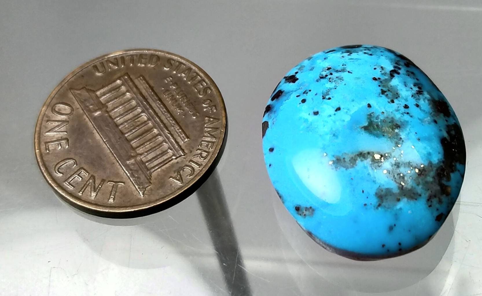 ARSAA GEMS AND MINERALSNatural good quality ring size turquoise with pyrite cabochon - Premium  from ARSAA GEMS AND MINERALS - Just $20.00! Shop now at ARSAA GEMS AND MINERALS