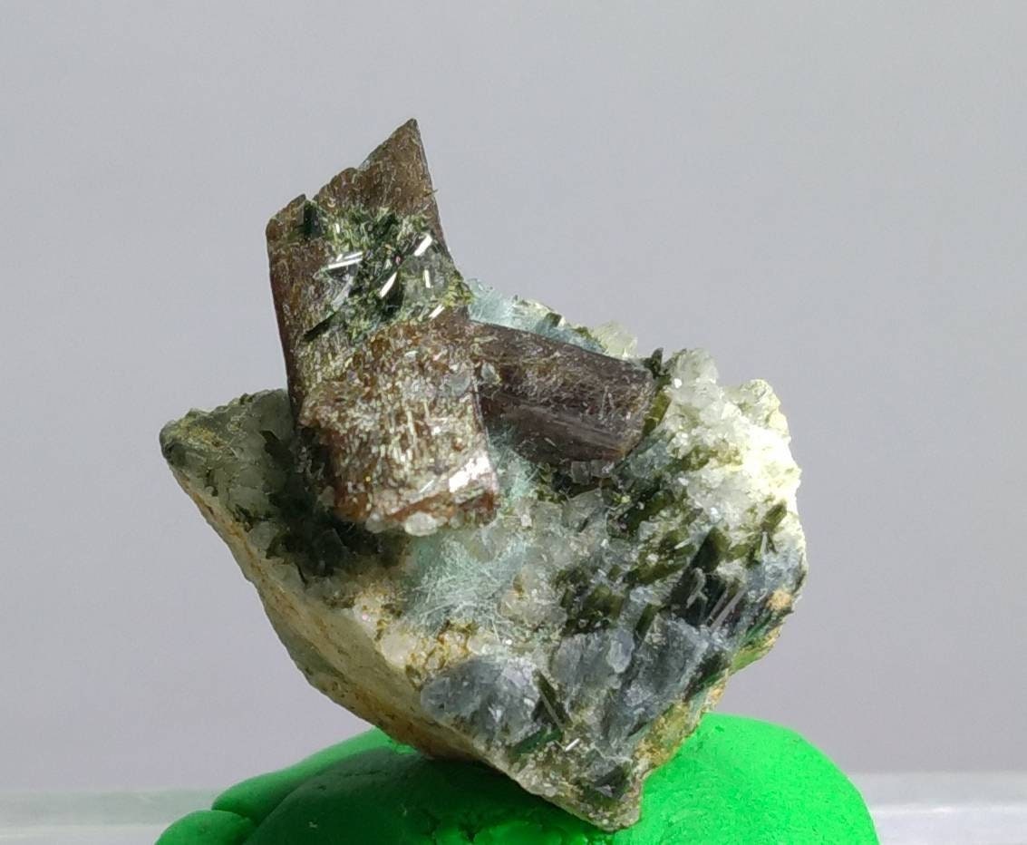 ARSAA GEMS AND MINERALSNatural top quality beautiful 8 grams terminated rutile crystal on matrix albite with ejerine crystals - Premium  from ARSAA GEMS AND MINERALS - Just $70.00! Shop now at ARSAA GEMS AND MINERALS