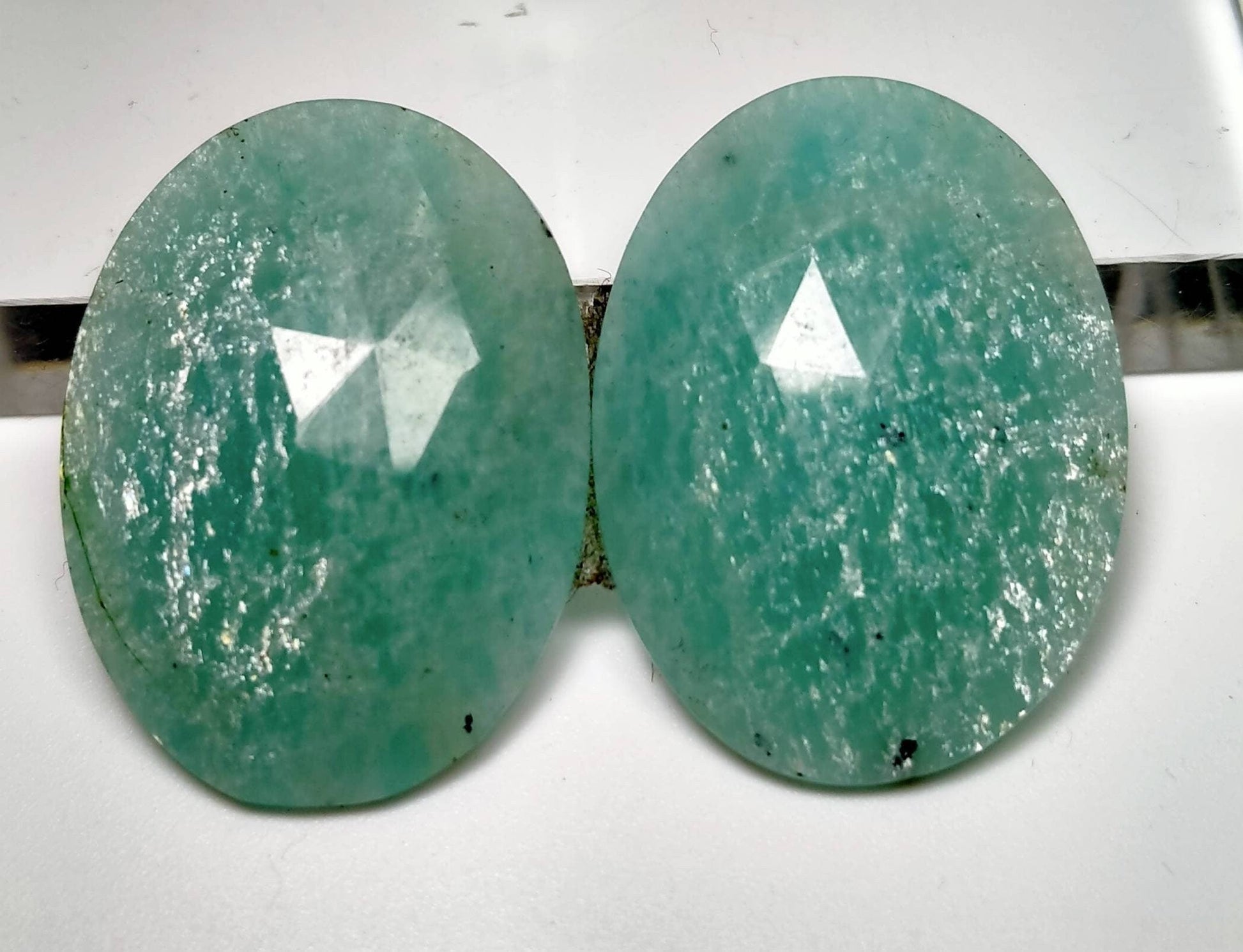 ARSAA GEMS AND MINERALSNatural good quality pear of amazonite cabochons - Premium  from ARSAA GEMS AND MINERALS - Just $15.00! Shop now at ARSAA GEMS AND MINERALS