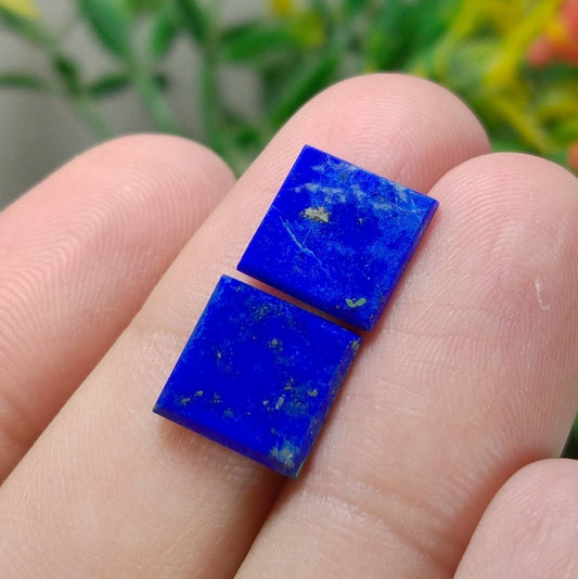 ARSAA GEMS AND MINERALSNatural fine quality beautiful 5.5 carats pair of square shape lapis lazuli cabochons - Premium  from ARSAA GEMS AND MINERALS - Just $12.00! Shop now at ARSAA GEMS AND MINERALS