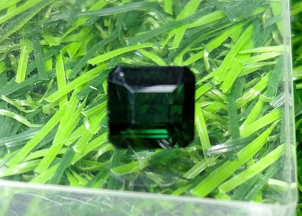 ARSAA GEMS AND MINERALSNatural top quality faceted ring size dark green tourmaline gem - Premium  from ARSAA GEMS AND MINERALS - Just $30.00! Shop now at ARSAA GEMS AND MINERALS