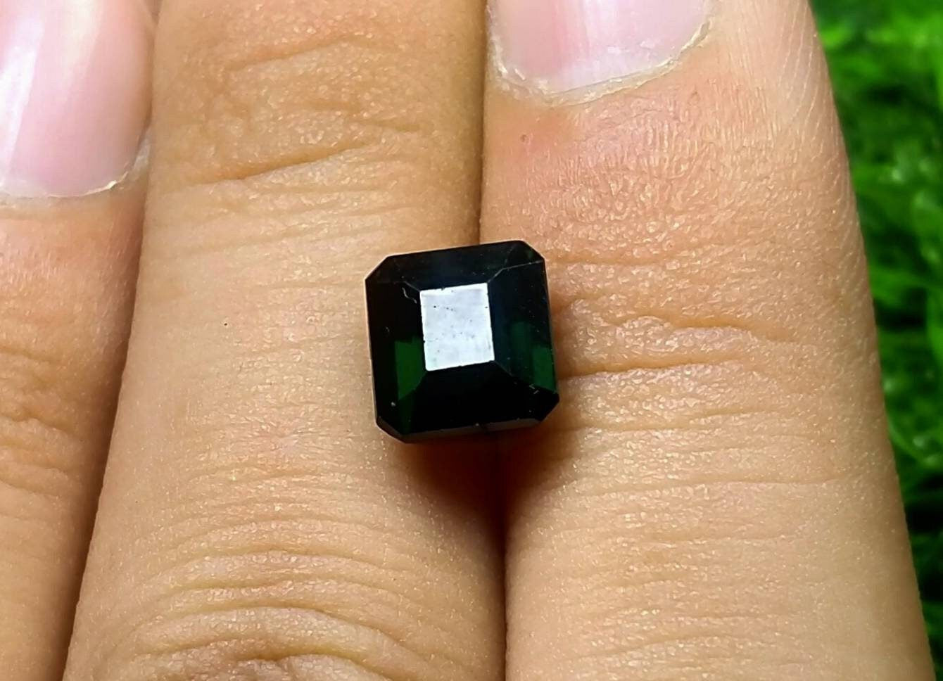 ARSAA GEMS AND MINERALSNatural top quality faceted ring size dark green tourmaline gem - Premium  from ARSAA GEMS AND MINERALS - Just $30.00! Shop now at ARSAA GEMS AND MINERALS