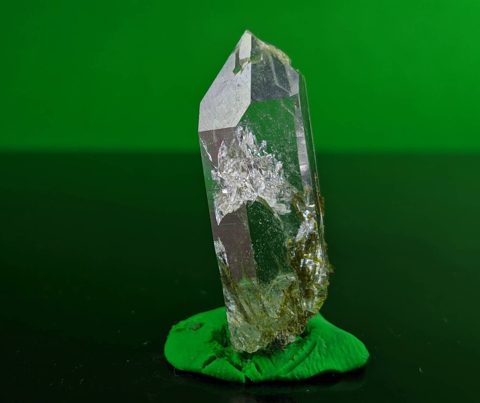 ARSAA GEMS AND MINERALSEpidote included quartz crystal from Balochistan Pakistan , Nice termination clear with beautiful epidote inclusion - Premium  from ARSAA GEMS AND MINERALS - Just $20.00! Shop now at ARSAA GEMS AND MINERALS