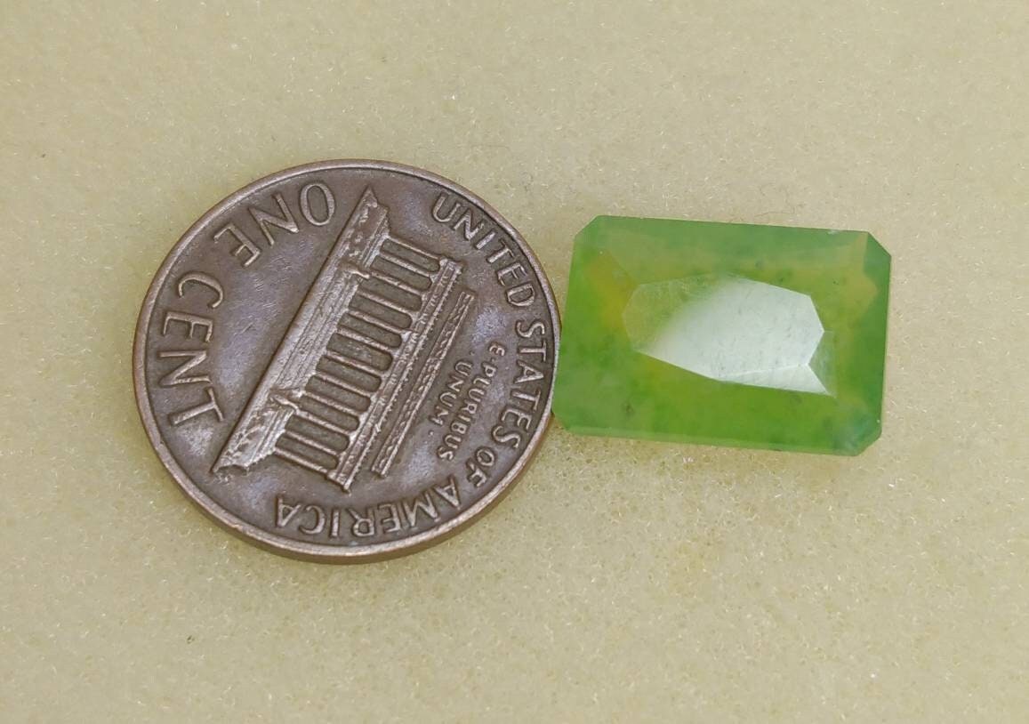 ARSAA GEMS AND MINERALSNatural top quality beautiful 7 carat radiant shape faceted hydrograssular green garnet gem - Premium  from ARSAA GEMS AND MINERALS - Just $16.00! Shop now at ARSAA GEMS AND MINERALS