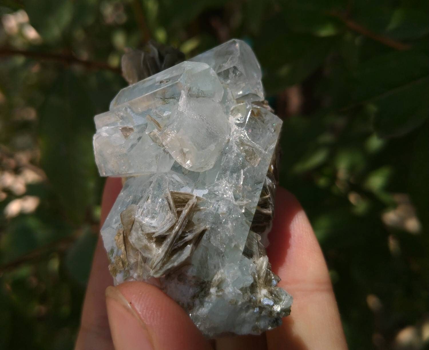 ARSAA GEMS AND MINERALSNatural top quality beautiful 89.8 grams aquamarine with moscovite terminated cluster - Premium  from ARSAA GEMS AND MINERALS - Just $140.00! Shop now at ARSAA GEMS AND MINERALS