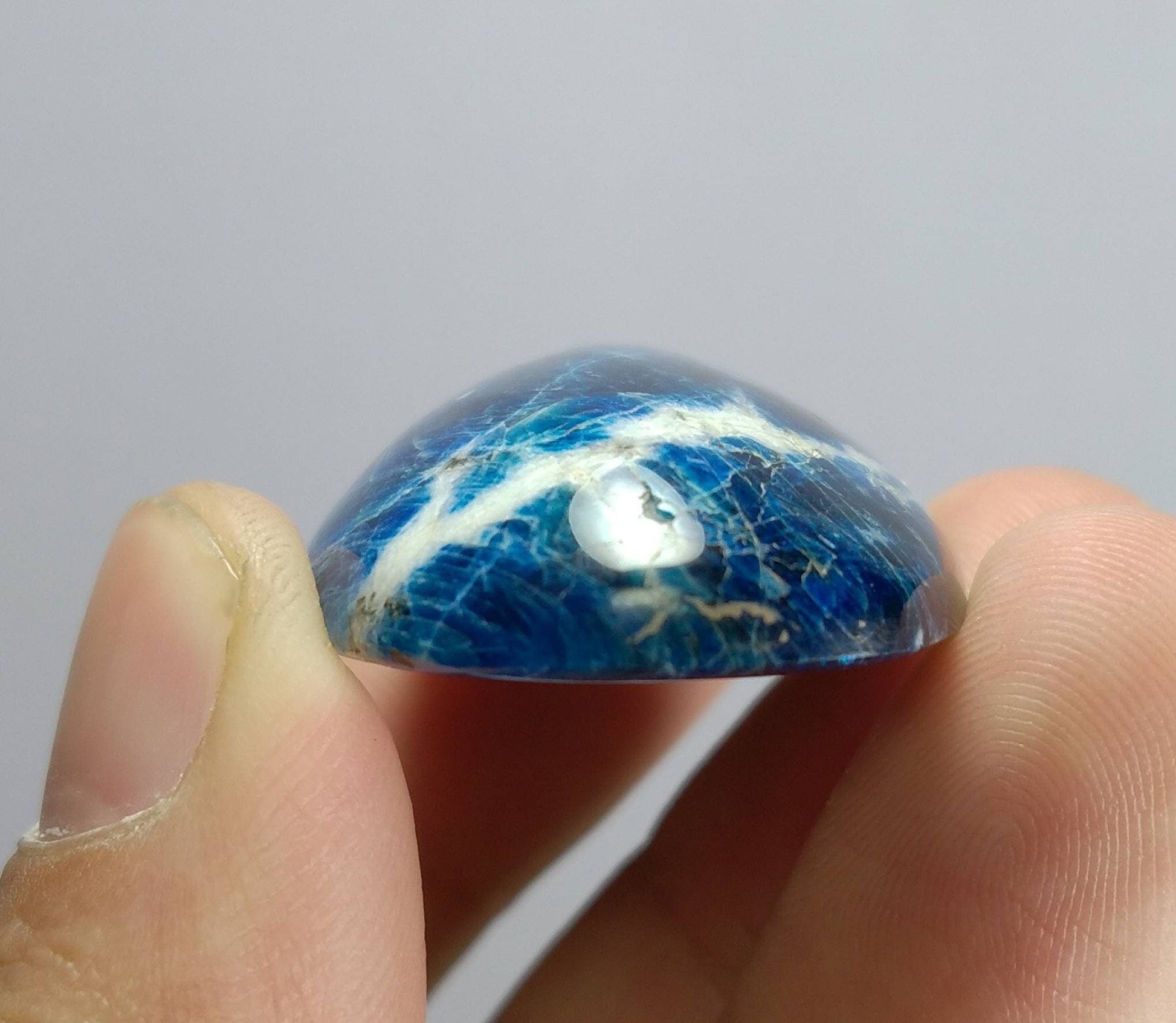 ARSAA GEMS AND MINERALSNatural top quality beautiful 98 carats large size oval shape UV reactive afghan hauyne var.lazurite Cabochon - Premium  from ARSAA GEMS AND MINERALS - Just $95.00! Shop now at ARSAA GEMS AND MINERALS