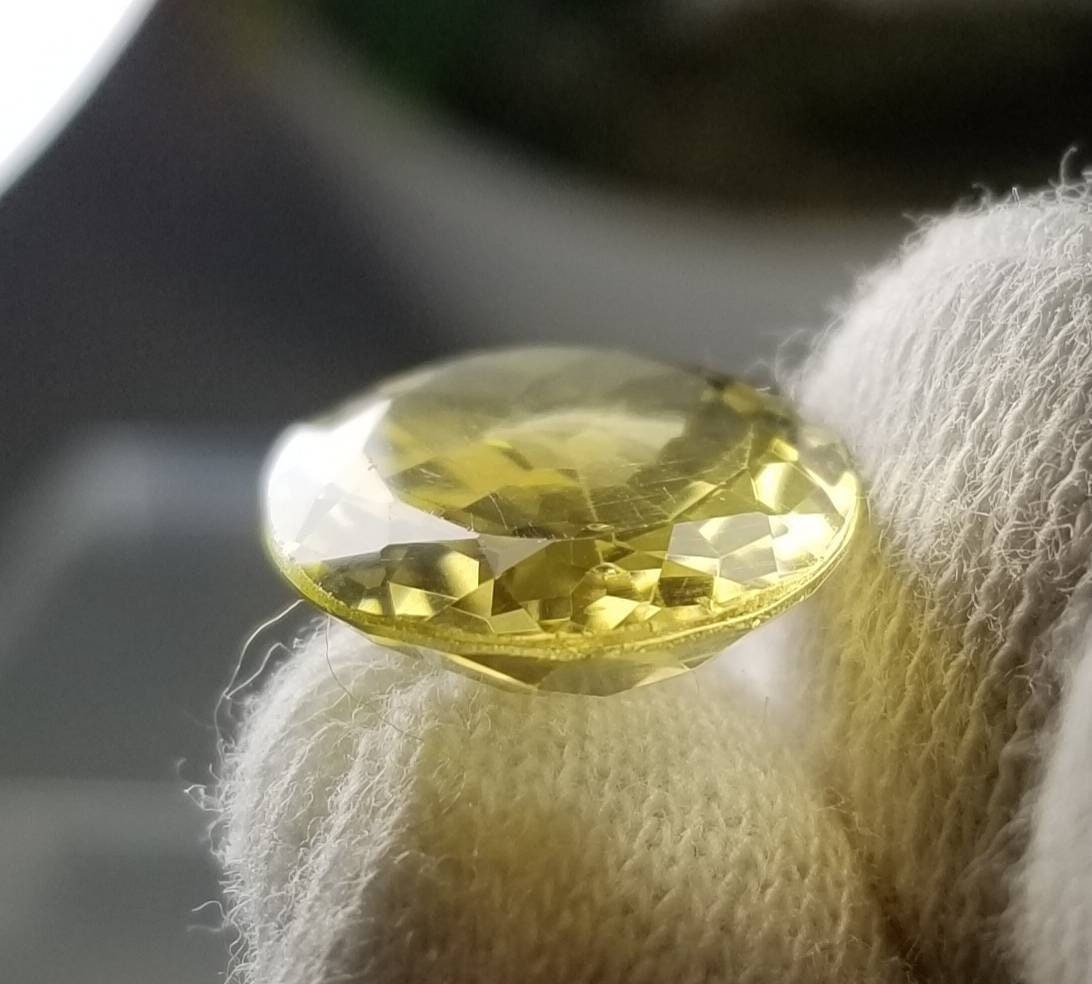 ARSAA GEMS AND MINERALSNatural top quality faceted ring size yellow apatite gem - Premium  from ARSAA GEMS AND MINERALS - Just $47.00! Shop now at ARSAA GEMS AND MINERALS