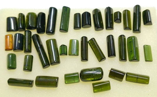 ARSAA GEMS AND MINERALSNatural Fine quality beautiful 15 grams rectangle shape green tourmaline cabochons - Premium  from ARSAA GEMS AND MINERALS - Just $150.00! Shop now at ARSAA GEMS AND MINERALS