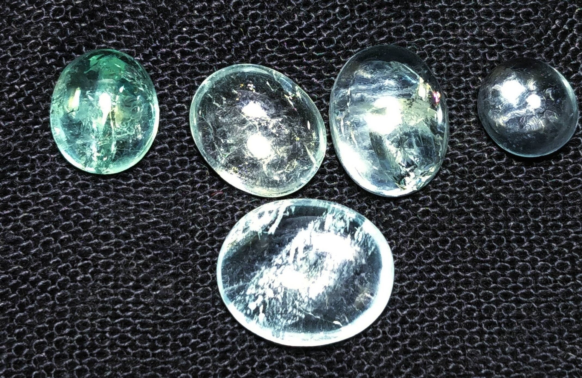 ARSAA GEMS AND MINERALSNatural fine quality beautiful 19 carats small lot of oval shapes aquamarine Cabochons - Premium  from ARSAA GEMS AND MINERALS - Just $38.00! Shop now at ARSAA GEMS AND MINERALS