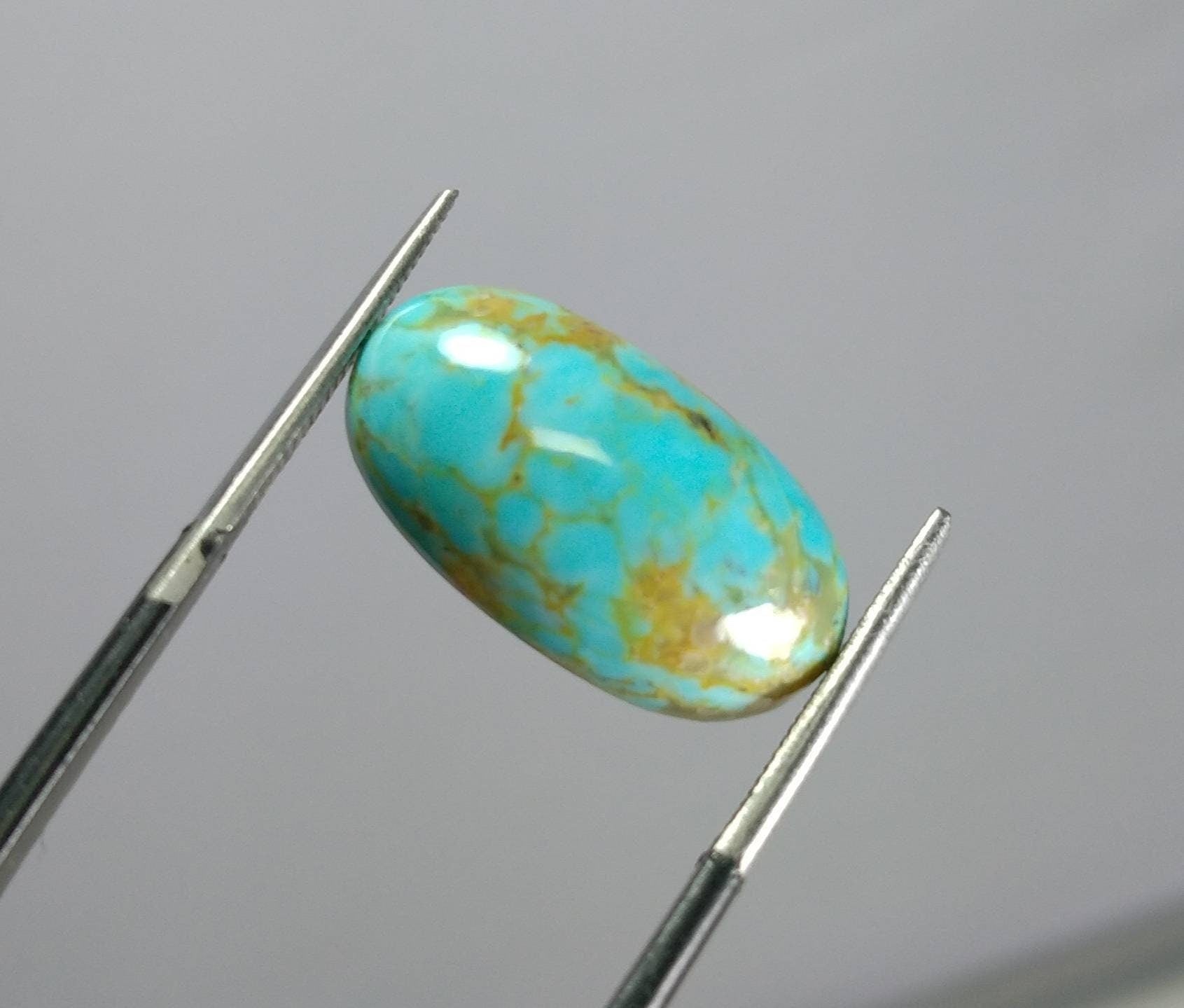 ARSAA GEMS AND MINERALSNatural fine quality beautiful 7.5 carats stabilized kingman spider web turquoise cabochon - Premium  from ARSAA GEMS AND MINERALS - Just $15.00! Shop now at ARSAA GEMS AND MINERALS