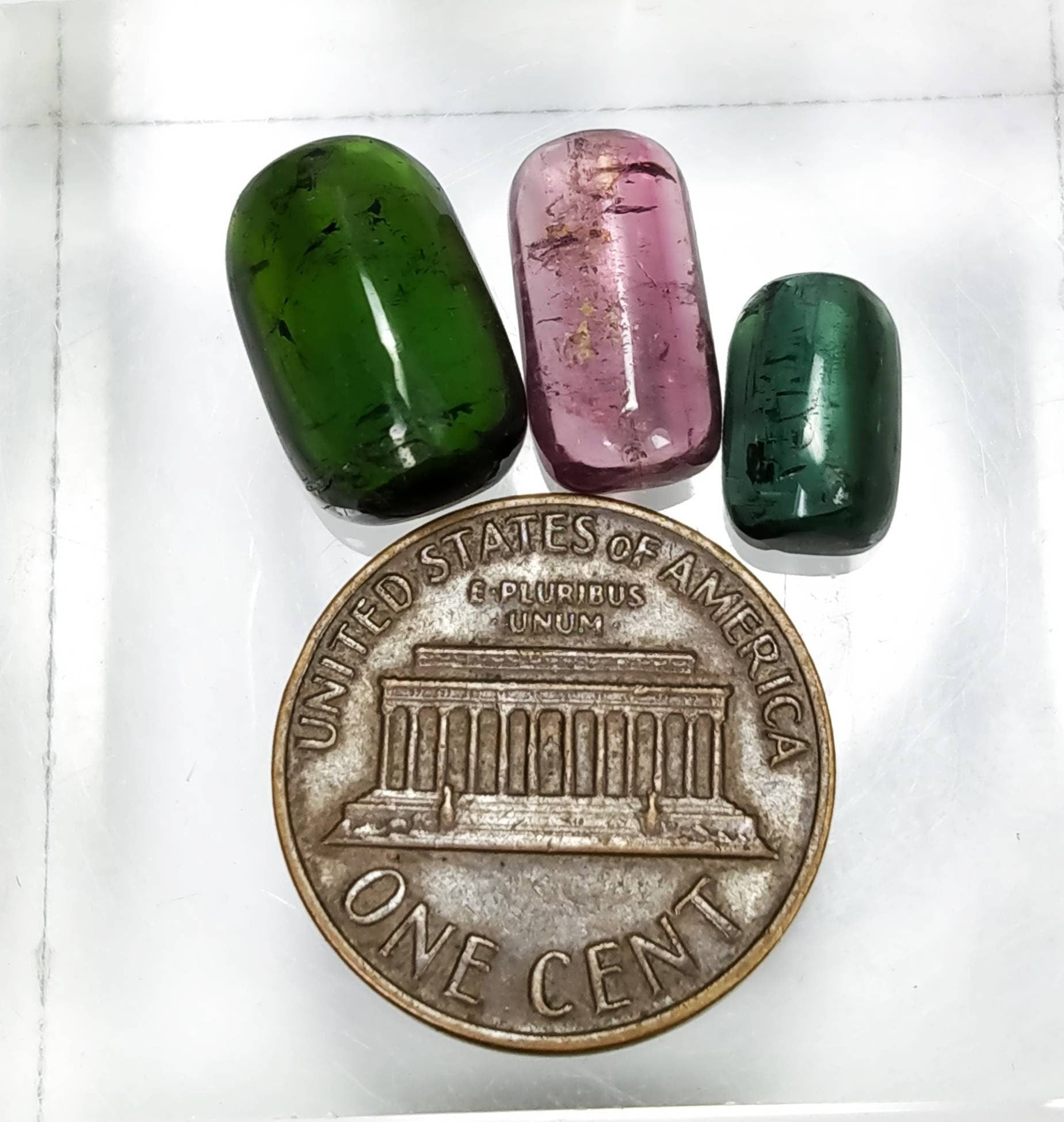 ARSAA GEMS AND MINERALSNatural good quality beautiful green and pink cabochons of tourmaline - Premium  from ARSAA GEMS AND MINERALS - Just $45.00! Shop now at ARSAA GEMS AND MINERALS