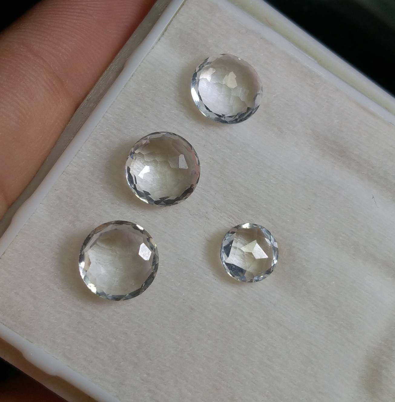 ARSAA GEMS AND MINERALSNatural top quality beautiful 10.5 carats small set of rose cut Faceted quartz Cabochons - Premium  from ARSAA GEMS AND MINERALS - Just $15.00! Shop now at ARSAA GEMS AND MINERALS