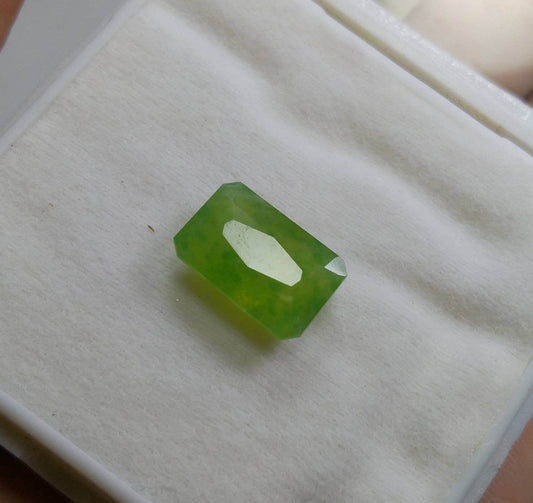 ARSAA GEMS AND MINERALSNatural top quality beautiful 11 carats radiant shape Faceted green hydrograssular garnet gem - Premium  from ARSAA GEMS AND MINERALS - Just $20.00! Shop now at ARSAA GEMS AND MINERALS