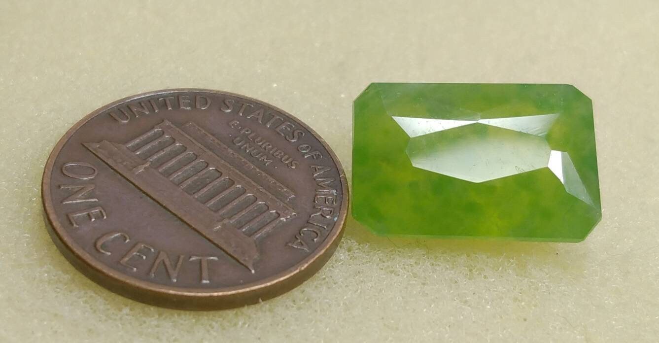 ARSAA GEMS AND MINERALSNatural top quality beautiful 11 carats radiant shape Faceted green hydrograssular garnet gem - Premium  from ARSAA GEMS AND MINERALS - Just $20.00! Shop now at ARSAA GEMS AND MINERALS