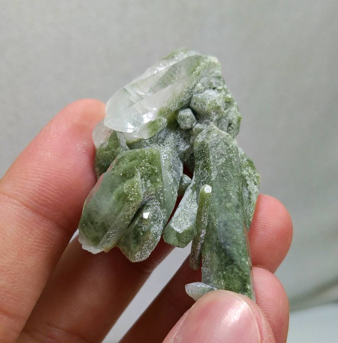ARSAA GEMS AND MINERALSNatural top quality beautiful 23.2 grams chlorine quartz Cluster - Premium  from ARSAA GEMS AND MINERALS - Just $28.00! Shop now at ARSAA GEMS AND MINERALS