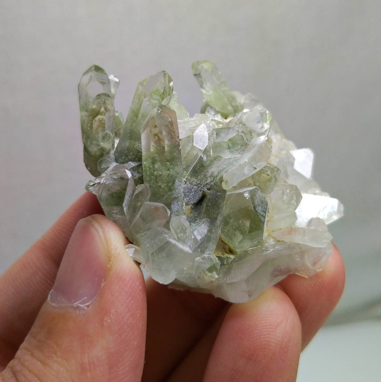 ARSAA GEMS AND MINERALSNatural top quality beautiful 25.8 grams chlorine quartz Cluster - Premium  from ARSAA GEMS AND MINERALS - Just $30.00! Shop now at ARSAA GEMS AND MINERALS