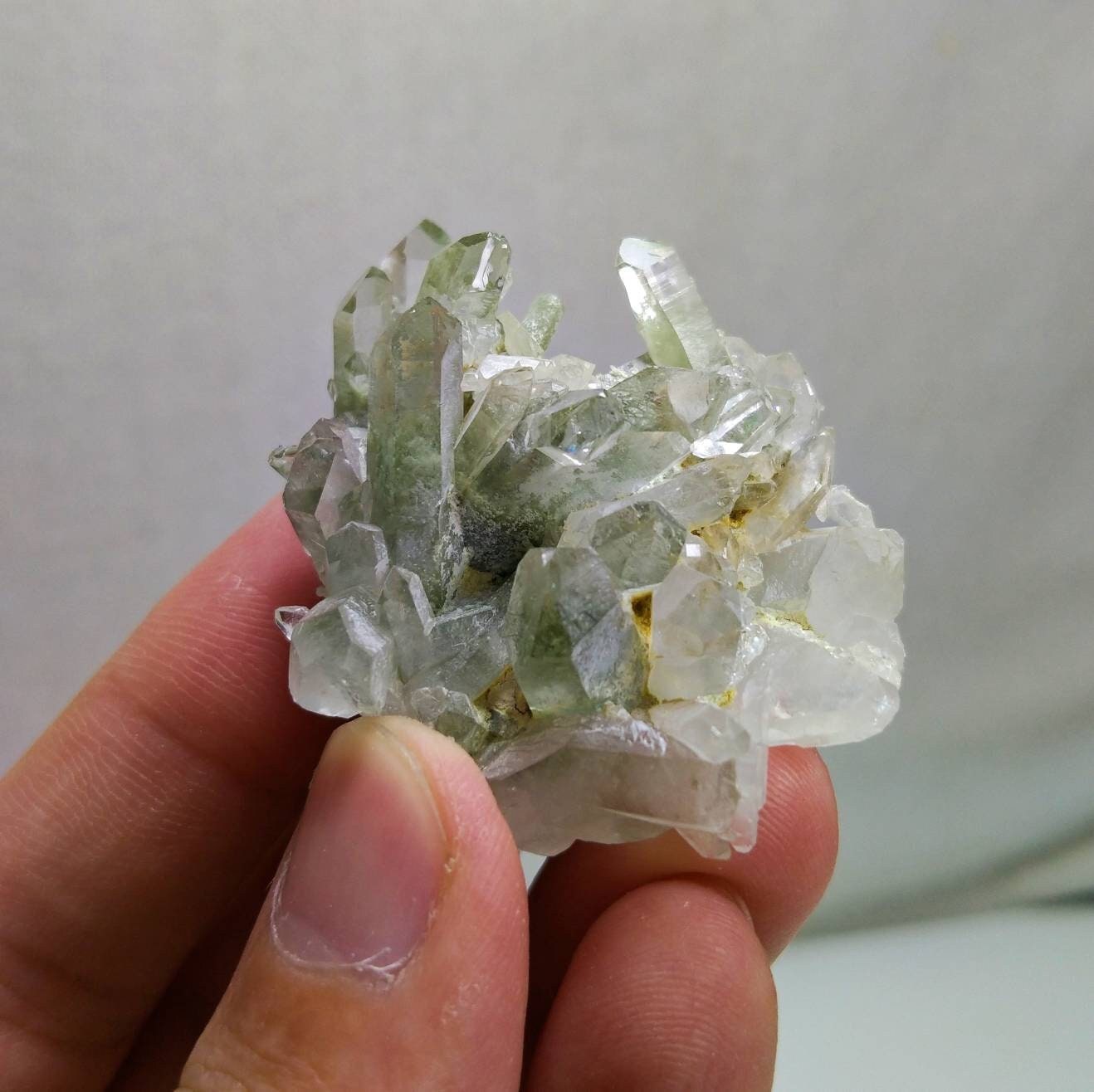 ARSAA GEMS AND MINERALSNatural top quality beautiful 25.8 grams chlorine quartz Cluster - Premium  from ARSAA GEMS AND MINERALS - Just $30.00! Shop now at ARSAA GEMS AND MINERALS