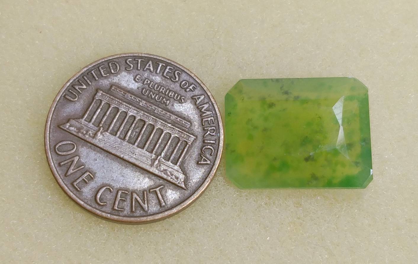 ARSAA GEMS AND MINERALSNatural top quality beautiful 8 carats radiant shape Faceted green hydrograssular garnet gem - Premium  from ARSAA GEMS AND MINERALS - Just $16.00! Shop now at ARSAA GEMS AND MINERALS