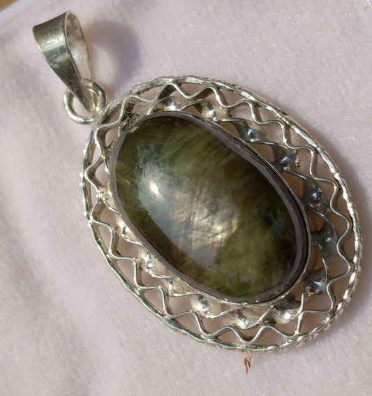 ARSAA GEMS AND MINERALSNatural top quality beautiful partially star green sapphire silver pendant - Premium  from ARSAA GEMS AND MINERALS - Just $60.00! Shop now at ARSAA GEMS AND MINERALS