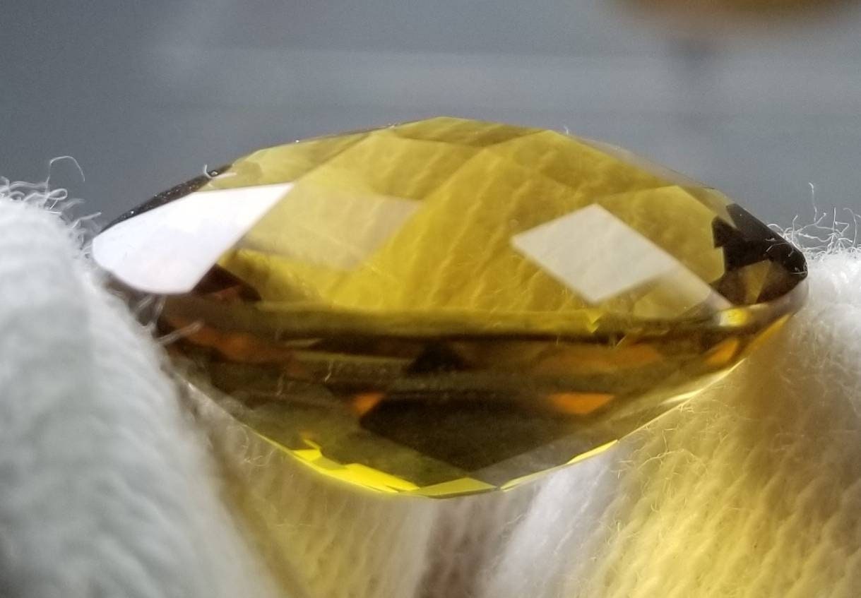 ARSAA GEMS AND MINERALSNatural top quality faceted ring size checkerboard citrine gem - Premium  from ARSAA GEMS AND MINERALS - Just $36.00! Shop now at ARSAA GEMS AND MINERALS