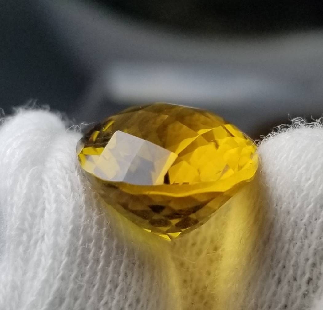 ARSAA GEMS AND MINERALSNatural top quality faceted ring size checkerboard citrine gem - Premium  from ARSAA GEMS AND MINERALS - Just $36.00! Shop now at ARSAA GEMS AND MINERALS