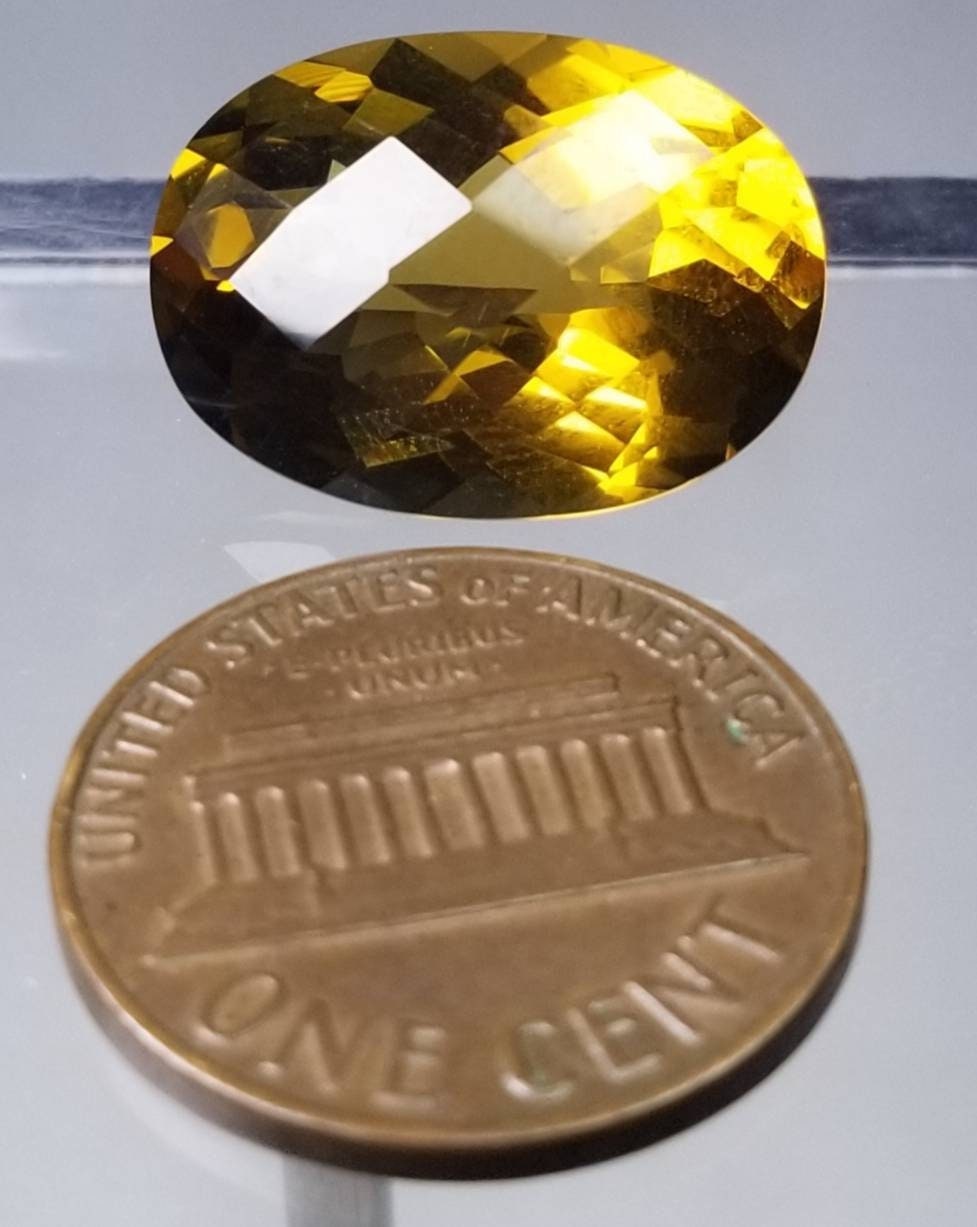 ARSAA GEMS AND MINERALSNatural top quality faceted ring size checkerboard citrine gem - Premium  from ARSAA GEMS AND MINERALS - Just $36.00! Shop now at ARSAA GEMS AND MINERALS