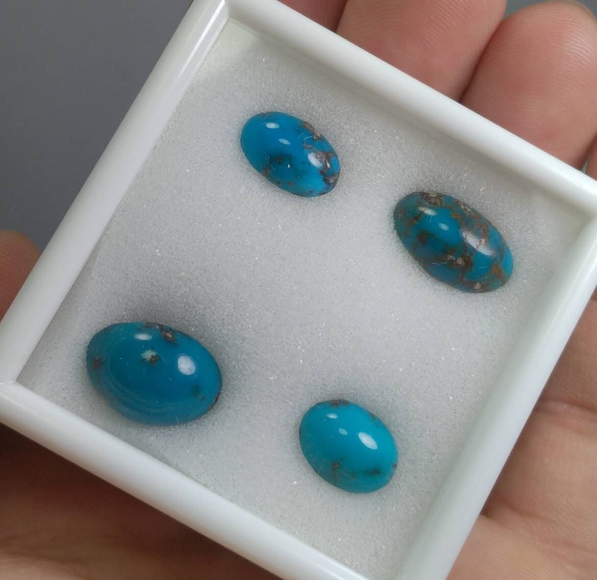 ARSAA GEMS AND MINERALSNatural aesthetic top quality 19 carats small Jewellery set of blue turquoise cabochons - Premium  from ARSAA GEMS AND MINERALS - Just $40.00! Shop now at ARSAA GEMS AND MINERALS