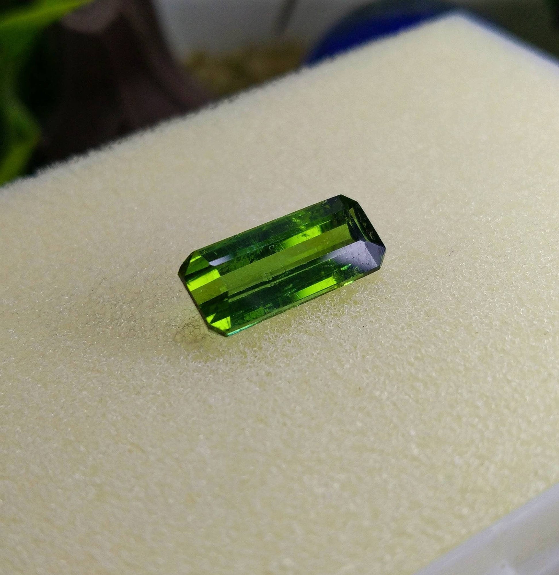 ARSAA GEMS AND MINERALSNatural top quality beautiful 6 carats faceted radiant shape green tourmaline gem - Premium  from ARSAA GEMS AND MINERALS - Just $150.00! Shop now at ARSAA GEMS AND MINERALS