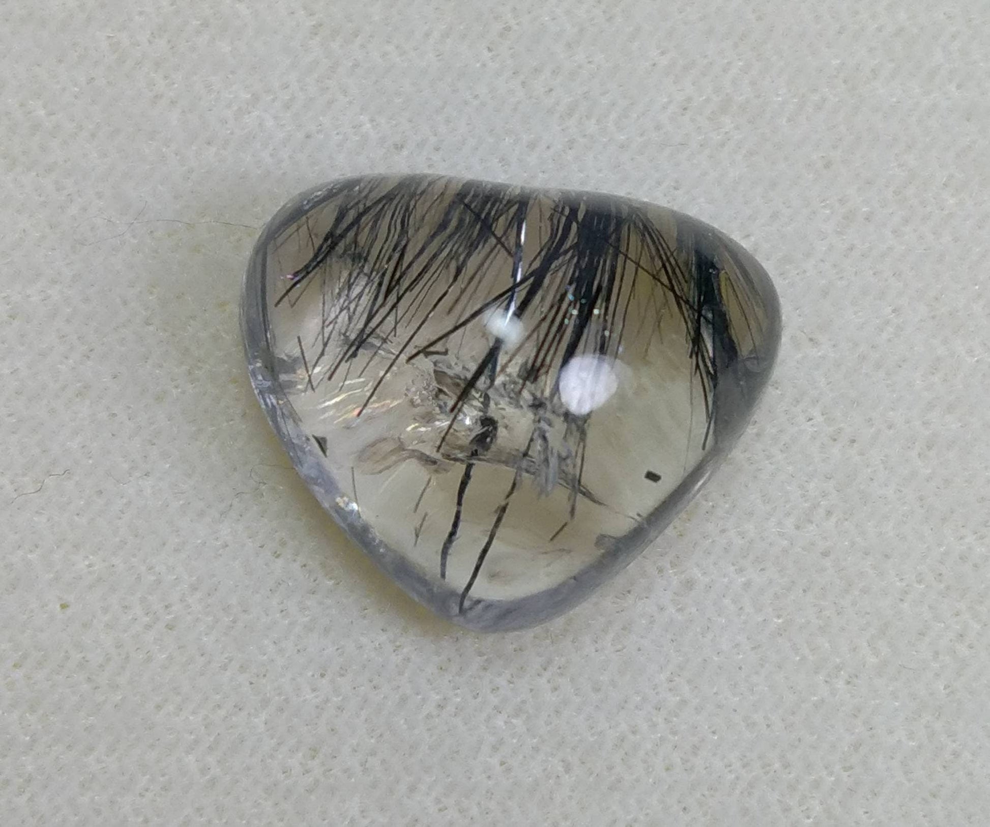 ARSAA GEMS AND MINERALSNatural fine quality beautiful 17 Carat heart shape black Tourmaline included Quartz Cabochon - Premium  from ARSAA GEMS AND MINERALS - Just $15.00! Shop now at ARSAA GEMS AND MINERALS