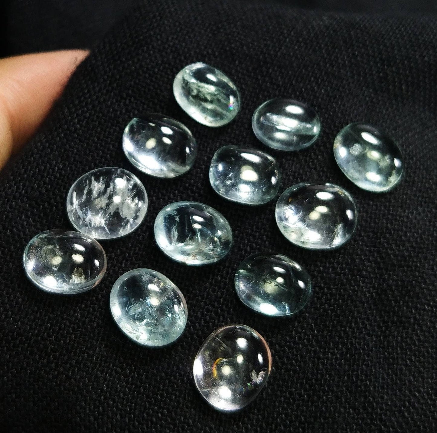 ARSAA GEMS AND MINERALSNatural fine quality beautiful 36 carats small lot of light blue color oval shapes aquamarine cabochons - Premium  from ARSAA GEMS AND MINERALS - Just $70.00! Shop now at ARSAA GEMS AND MINERALS