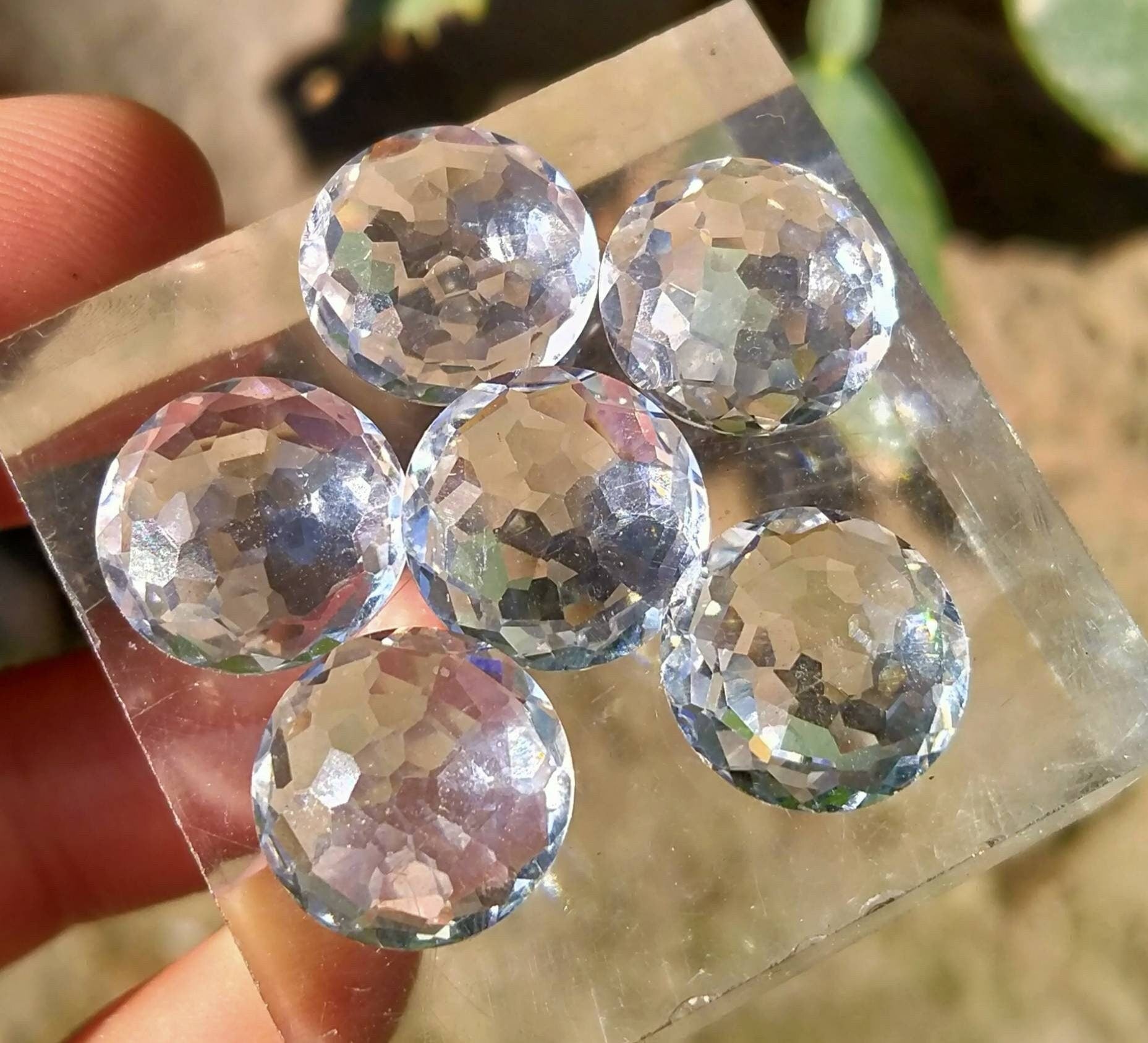 ARSAA GEMS AND MINERALSNatural good quality beautiful calibrated rose/cut faceted 27 carats quartz gems - Premium  from ARSAA GEMS AND MINERALS - Just $45.00! Shop now at ARSAA GEMS AND MINERALS