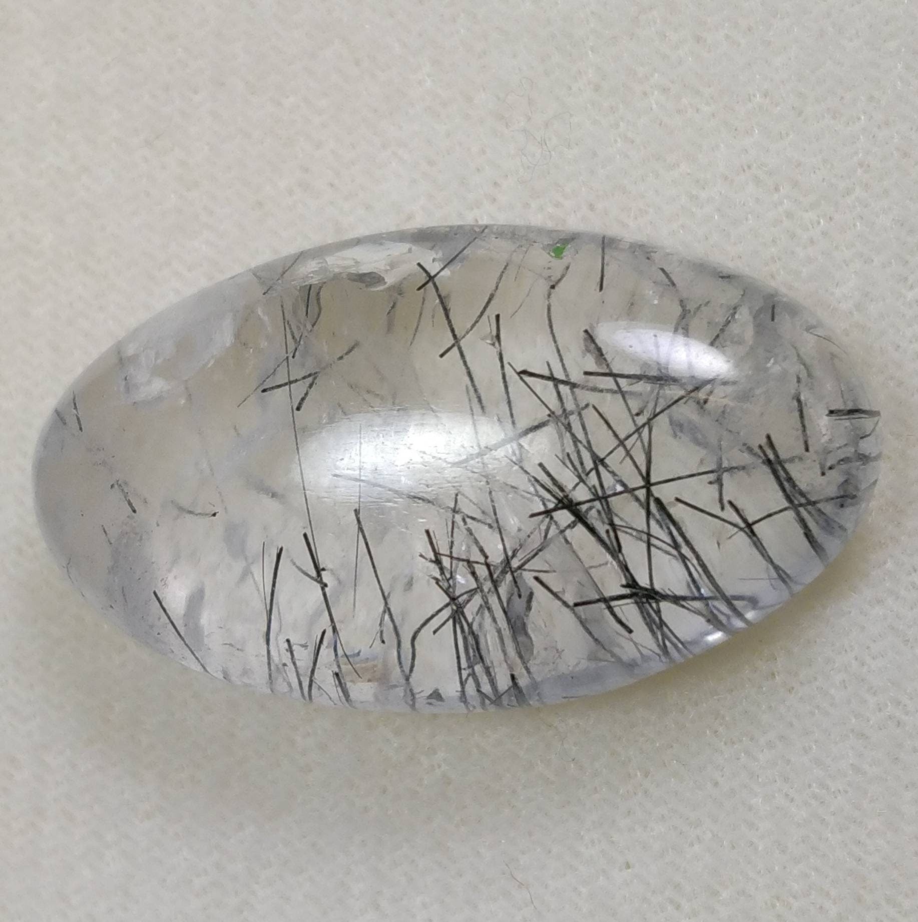 ARSAA GEMS AND MINERALSNatural fine quality beautiful 50 Carat oval shape black Tourmaline included quartz Cabochon - Premium  from ARSAA GEMS AND MINERALS - Just $30.00! Shop now at ARSAA GEMS AND MINERALS