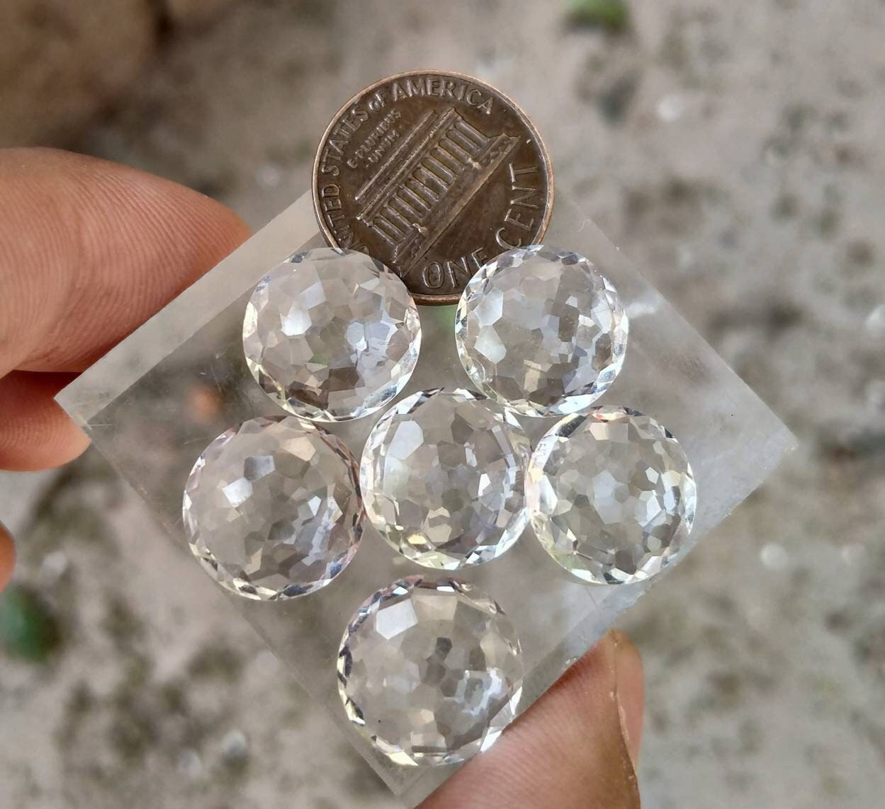 ARSAA GEMS AND MINERALSNatural good quality beautiful calibrated rose/cut faceted 27 carats quartz gems - Premium  from ARSAA GEMS AND MINERALS - Just $45.00! Shop now at ARSAA GEMS AND MINERALS