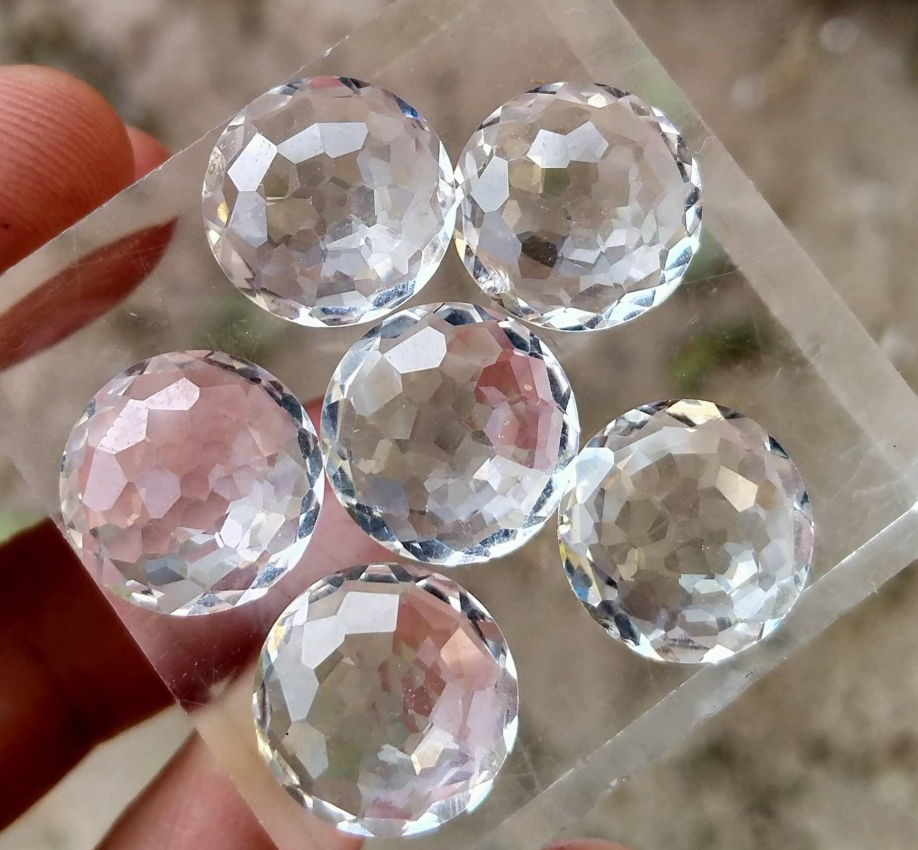 ARSAA GEMS AND MINERALSNatural good quality beautiful calibrated rose/cut faceted 27 carats quartz gems - Premium  from ARSAA GEMS AND MINERALS - Just $45.00! Shop now at ARSAA GEMS AND MINERALS