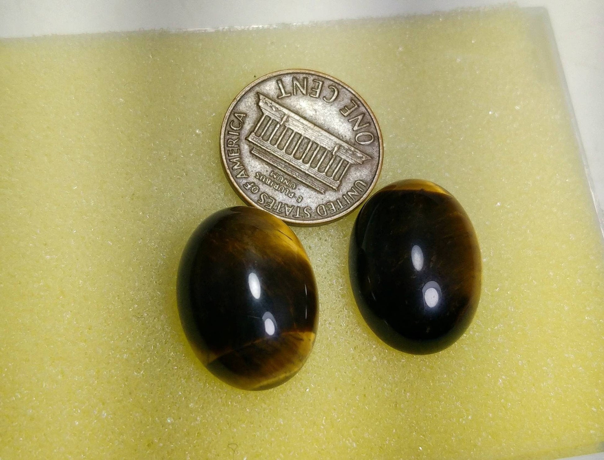 ARSAA GEMS AND MINERALSNatural top quality beautiful 35 carats pair of tigereye cabochons - Premium  from ARSAA GEMS AND MINERALS - Just $15.00! Shop now at ARSAA GEMS AND MINERALS