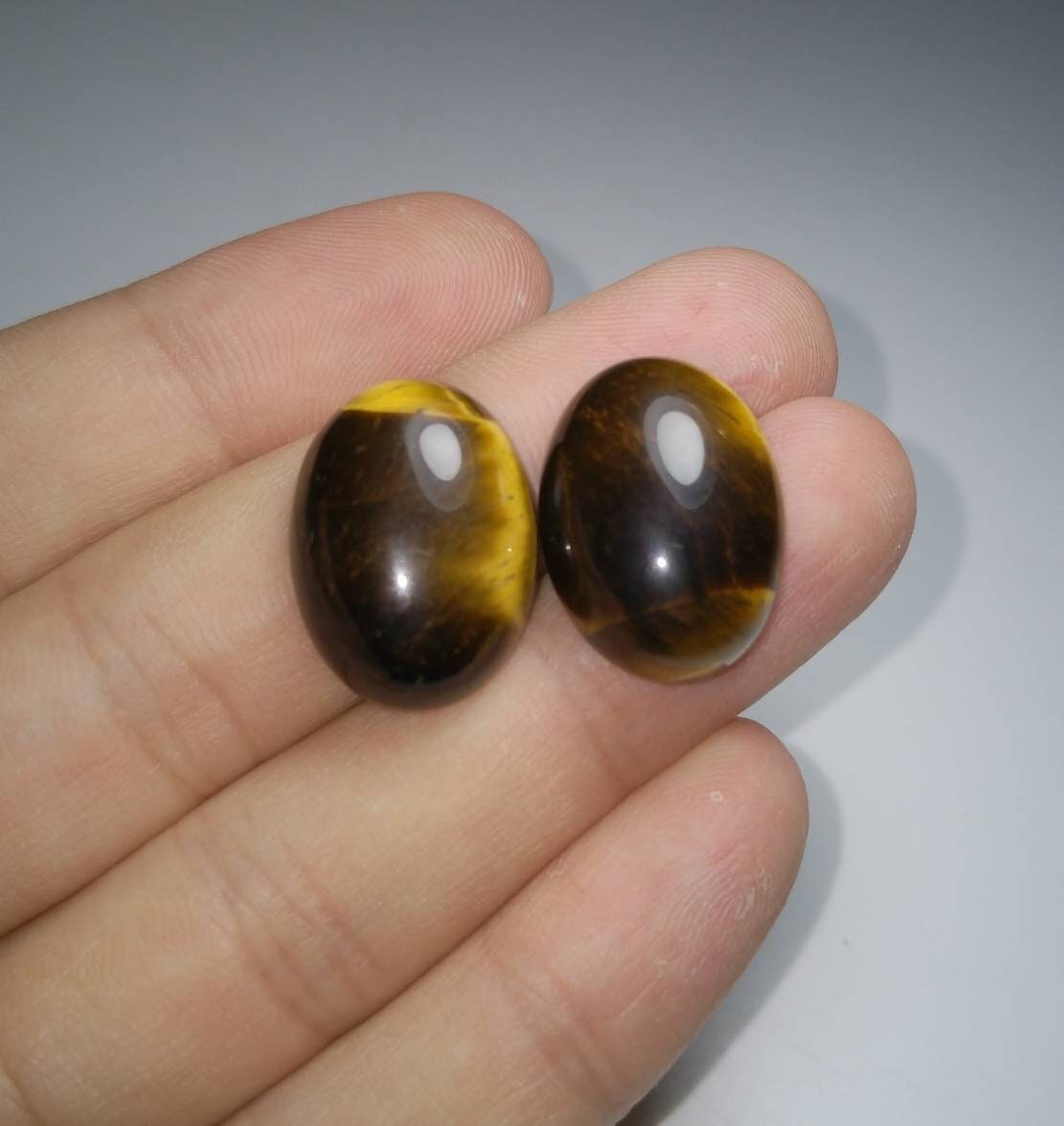ARSAA GEMS AND MINERALSNatural top quality beautiful 35 carats pair of tigereye cabochons - Premium  from ARSAA GEMS AND MINERALS - Just $15.00! Shop now at ARSAA GEMS AND MINERALS