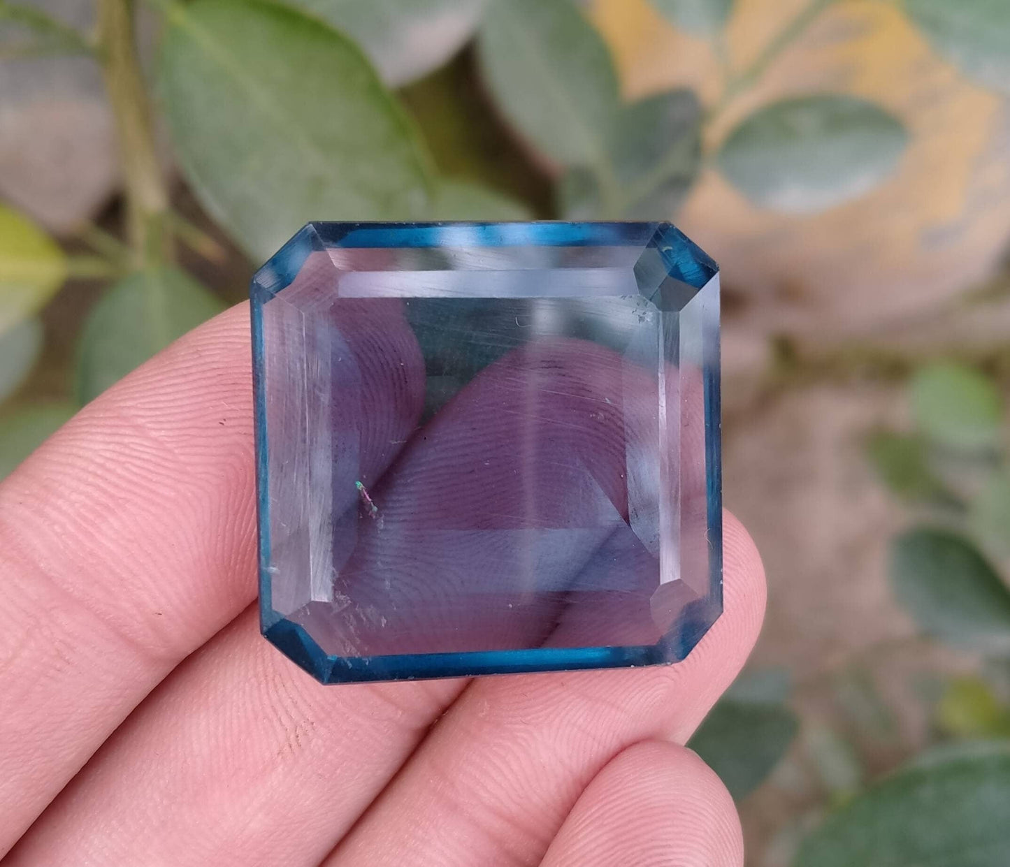 ARSAA GEMS AND MINERALSNatural top quality beautiful faceted 73 carats Asscher Shape flourite gem - Premium  from ARSAA GEMS AND MINERALS - Just $35.00! Shop now at ARSAA GEMS AND MINERALS